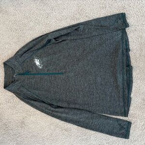 Majestic Dark Gray Zip-Up Sweater